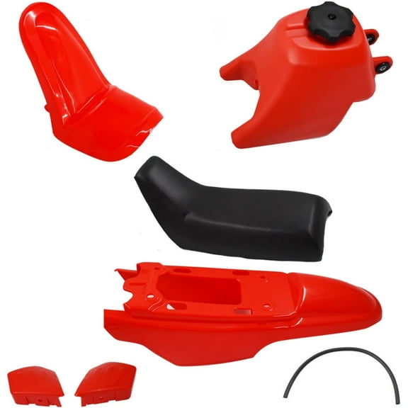 waltyotur Plastic Fender Body Seat Gas Tank Side Plates Fairings Kit Replacement for Yamaha PW50 PY50 All Years(Red)