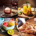 thumbnail image 4 of Bandeja para cubitos de hielo con forma de balón de fútbol: molde grande de silicona de 4 cavidades para cubitos de hielo de whisky, cócteles y cervezas. Bandeja reutilizable para congelar, ideal, 4 of 6