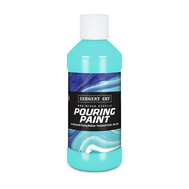 Sargent Art SAR268461 8 oz Acrylic Pouring Paint, Turquoise