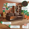 thumbnail image 3 of Sofá Cama Makora Milo Chocolate Velvet con Memory Foam y Respaldo Reclinable, 3 of 8