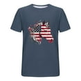 thumbnail image 4 of Mens Shirts Clearance under $5.00 Independence Day Printing Short Sleeve Round Neck Shirts for Men Pullover Men's T-Shirt Shirts for Men Navy XXXXL, 4 of 5