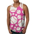 thumbnail image 1 of LSLJS Baseball Tank Tops for Men Summer Casual Sleeveless T Shirts Funny Baseball Graphic Tank Tops, 1 of 4