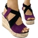 thumbnail image 4 of Sandalias de tacón de cuña informales con boca de pescado y suela gruesa para mujer de verano Wmkox8yii  sa4388, 4 of 5