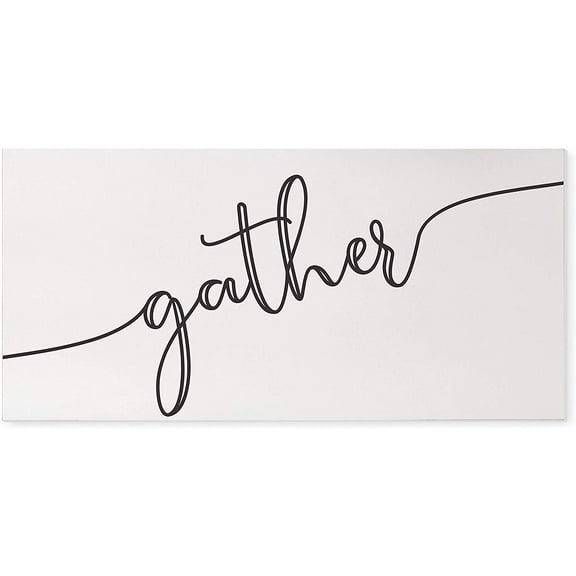 Gather Wood Wall Sign 11x22
