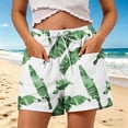 thumbnail image 2 of Erwazi Shorts for Women Hawaiian Printed Drawstring Waist Casual Summer Shorts Outfits with Pockets, 2 of 6