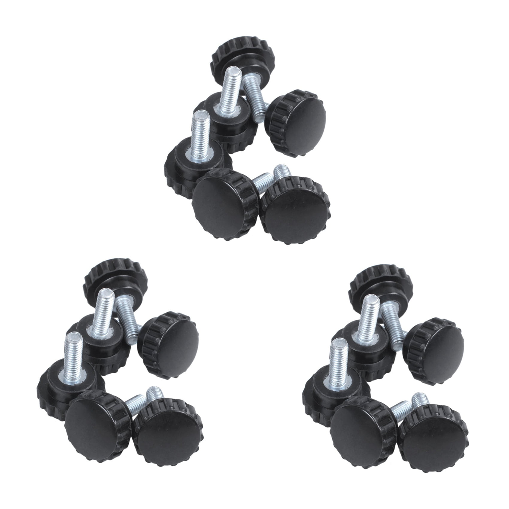 18 Pcs M4X10 Threaded Knurled Thumbscrew Grip Knobs Thumb Screw