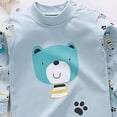 thumbnail image 4 of CAUYDY Toddler Boy Pjs Newborn Sleepwear Cute Long Sleeved Top and Pants 2Pcs Set Infant Outfits Baby Clothes for Boys Fall Winter 12M 18M 24M 1T 2T Sizes 12-18 Months,Beige, 4 of 5