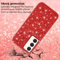thumbnail image 4 of Compatible with Samsung Galaxy S23 Case Glitter Shockproof, Phone Samsung S23 Case Bling Sparkly TPU and PC Silicone Shiny Girl Women Thin Protective Cover (Red), 4 of 12