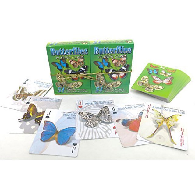 Mariposas Iconixink, naipes, juego de dos, cincuenta y cuatro en un juego Iconixink 631021056181