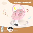 thumbnail image 3 of Columpio eléctrico para bebé RIVIPLOU 5 velocidades con control remoto, rosa, 3 of 7