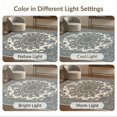 thumbnail image 7 of ODIKA 2'x3' Washable Accent Rug Pet Friendly, Bedside Mat Beige Symmetrical Scrolls Transitional Palette Ivory Geometric for Bedroom, Nursery, RV, 7 of 7