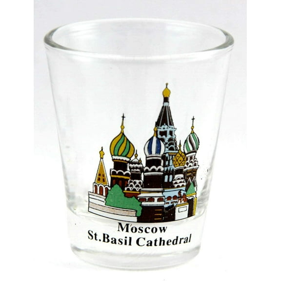 Moscow Russia St.Basil Cathedral Shot Glass