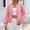 Pink, variant on Women's Open Front Knit Cardigan Long Sleeve Crew Neck Loose Lightweight Cropped Sweater Jacket Casual Soft Knit Outwear White