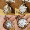thumbnail image 4 of VIGOROSO Vintage Pocket Watch for Men Women Hollow-out Mechanical Gear Design Quartz Fob Watches with Chain, 4 of 7