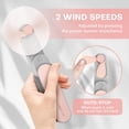 thumbnail image 4 of Nezylaf Mini ventilador de mano, ventilador de viaje recargable de 2 velocidades [9-15 horas de trabajo], ventilador de bolsillo pequeño USB portátil, ventilador personal para mujeres, elementos esenc, 4 of 5