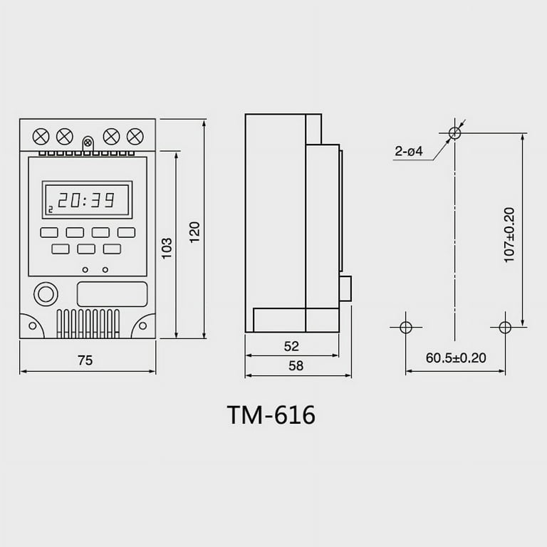 SINOTIMER TM616B-2 30A 220V électronique hebdomadaire Programmable