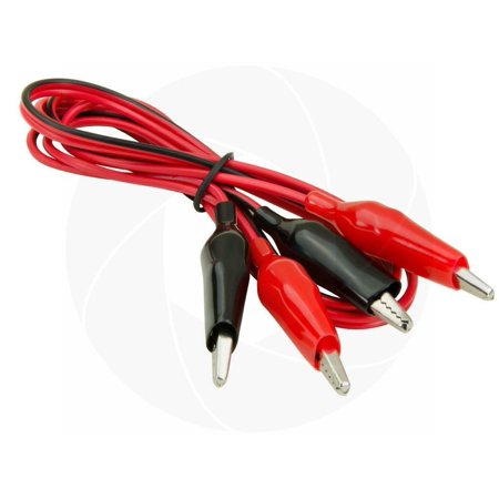 18AWG Pair Red Black Test Leads Alligator Clips Jumper Cables Automotive Tester
