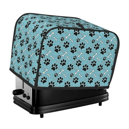

Salouo Cute Dog Footprints Pattern Two Slice Bread Machine Cover Universal Kitchen Appliance Cover Toaster Cover for Bread Machine Dust Cover 11.4 ×7.9 ×7.5