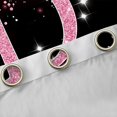 thumbnail image 4 of Manfei Cute Sparkling Print Blackout Curtains Set of 2 (52x84 Each),Pink Alphabet Print D Curtain, 4 of 7