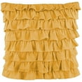 thumbnail image 1 of Amay 2-PC Ultra Soft Multi Ruffle Pillow sham 800 Thread Count Organic Cotton Gold Solid, Continental Square 31'' x 31'', 1 of 6