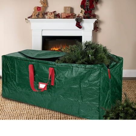 Large Wooden Christmas Tree Large Christmas Tree Storage Bag - Fits Up to 9 ft Tall Holiday Artificial Disassembled Trees - Waterproof Material Protects from Dust, Moisture & Insect - Durable Reinforced Handles & Dual Zipper ()