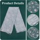 thumbnail image 4 of 1 yarda de tul con lentejuelas de copos de nieve, 61 pulgadas, tela de organza transparente azul claro, encaje de malla bordado con copos de nieve, 4 of 6