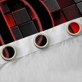 thumbnail image 4 of Erosebridal Girls Boys Neon Lights Futuristic Cubes Black Out Curtains,D Letter Monogrammed Black Red Curtains Pack of 2 (42x63 Each) For Kids Teens, 4 of 6