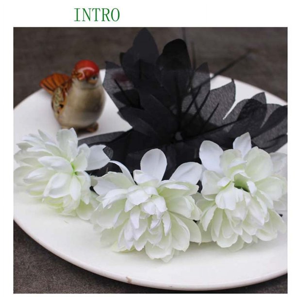 Dailihua artificial de una sola rama para decoración del hogar, rama única negra, decoración de Halloween, flor falsa de dailihua para boda