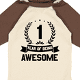 thumbnail image 4 of Inktastic 1 year of being awesome birthday black Boys or Girls Long Sleeve Baby Bodysuit, 4 of 5