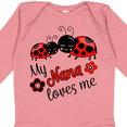 thumbnail image 4 of Inktastic My Nana Loves Me with Cute Ladybugs Boys or Girls Long Sleeve Baby Bodysuit, 4 of 5