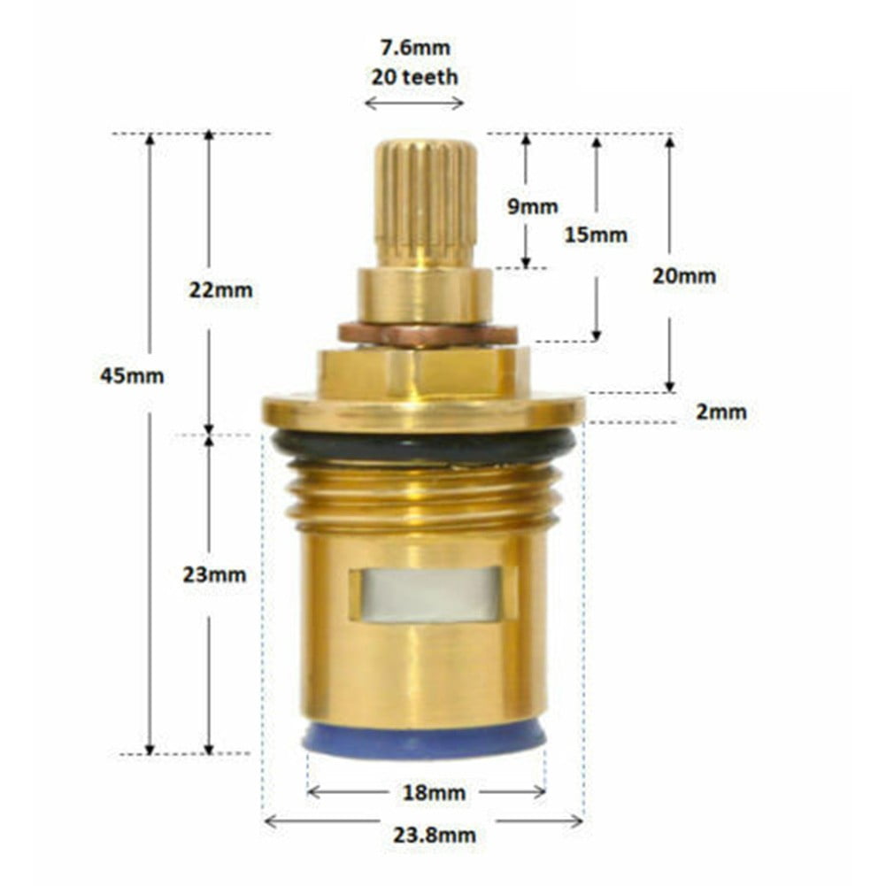 Replacement brass ceramic disc tap valve quarter turn cartridges gland insert 20 
