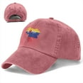 thumbnail image 3 of Unisex Adjustable Baseball Cap with Venezuela Home Map Heart Pattern Yarn Dyed Denim Snapback Solid Hat, 3 of 6