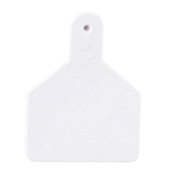 Z Tags 25 Count 1-Piece Blank Tags for Calves, White