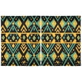 thumbnail image 2 of Aztec Geometric Abstract Pattern Tier Curtains Tier Kitchen Living Room Bedroom Balcony 2 Panels 27x36 Inch, 2 of 9