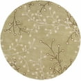 thumbnail image 3 of Hauteloom Bowbells Wool Living Room, Bedroom Area Rug - Traditional, Transitional - Olive, Tan, Mustard - 8' x 10' Oval, 3 of 12