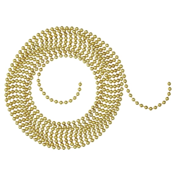 Plastic Metallic Bead Christmas Garland, Gold, 18', by Holiday Time