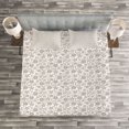 thumbnail image 3 of Ambesonne Beige Quilted Bedspread Set 3 Pcs, Gentle Floral Nature, King Size, Tan White, 3 of 3