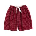 thumbnail image 3 of Women's Soft Fabric Elastic Waist Wide Leg Shorts, Mid Rise Tummy Smoothing, Lightweight Relaxed Fit for Summer, Lounge, or Casual Outings, Versatile | CSEONE,Wine Free Size, 3 of 4