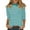 Mint Green, variant on 3/4 Sleeve T Shirts for Women Mock Neck Womens Blouses Breathable Slim Fit Striped Soft Fabric Womens Summer Tops Casual
