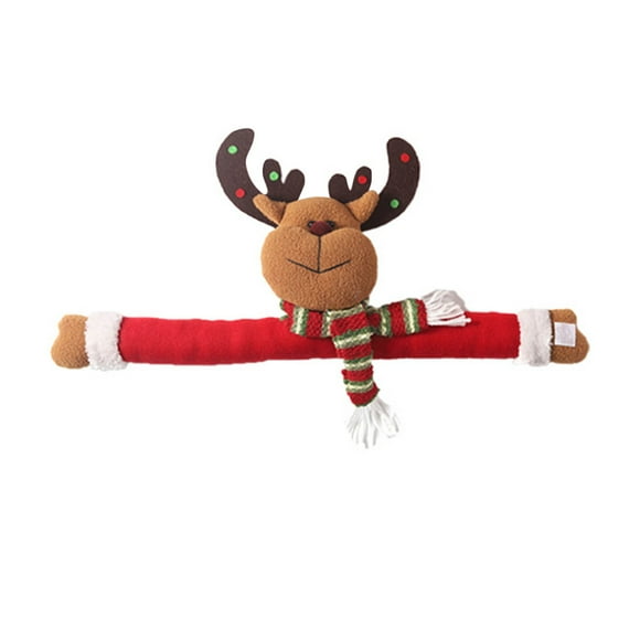 Christmas Decorations Indoor Curtain 3D Santa Snowman Fawn Festive Window Dress Up Seasonal Atmosphere