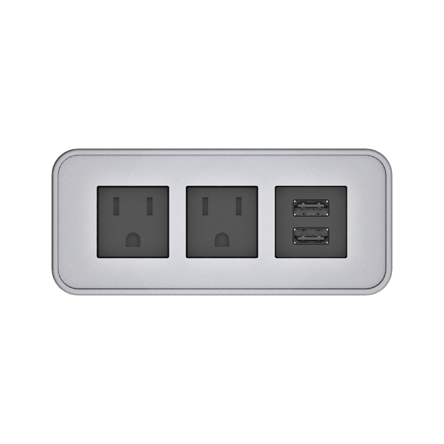 Raffel Systems USB-A Rectangle 120V Power Station - Silver