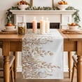 thumbnail image 2 of Table Runner 72 Inches Long for Kitchen Dining, Eucalyptus Leaves Dresser Scarf Farmhouse, Dining Table Decorations for Wedding/Parties, Khaki Summer Botanical Weeping 18 x 72 In, 2 of 8