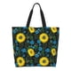 thumbnail image 1 of Disketp Sunflowers And Blue Flower Bolsa Tote Estampada para Mujer, Bolso de Hombro y de Mano para Compras y Viajes, 1 of 8