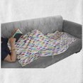 thumbnail image 6 of Rain Soft Flannel Fleece Throw Blanket, Rainbow Colors Raindrop Pattern as Falling Dots Shapes on White Background, Cozy Plush for Indoor and Outdoor Use, 50" x 60", Multicolor, by Ambesonne, 6 of 6
