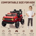 thumbnail image 6 of COCLUB 12V Electric Car for Kids, Licensed Ford Bronco Raptor Ride on Toys with Remote Control, Electric 4 WheelerW/ Suspension, 3 Speeds, Led Lights, Bluetooth, Kids Cars to Drive Truck Red, 6 of 8