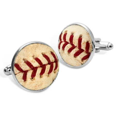 - Authentic Real Baseball Seam Cufflinks with Grass Like Gift Box - Made in USA