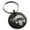 Black, variant on Stainless Steel Pirate Bandit Skull Engraved Small Medallion Circle Charm Keychain Keyring