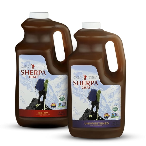 Sherpa Chai Traditional,Spicy Chai Tea Concentrate - Hand Crafted Black Tea Concentrate with Traditional Non-GMO Ingredients-Authentic Chai Recipe Brewed by Nepali Sherpas-Chai Tea Gift for Tea Lover