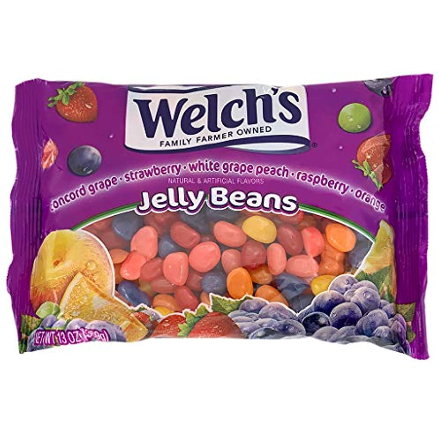 Welch's Assorted Fruit Flavored Jelly Beans Pack of 2 13 oz Bag