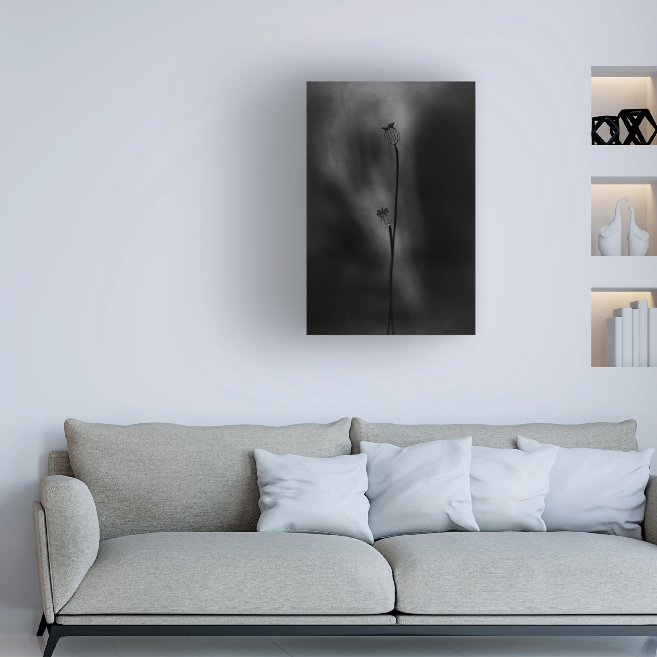 Canvas Wall Art - Lotte Gronkjar 'Old Poppies' Wall Art for Living Room, Bedroom, or Office Décor by Trademark Fine Art - 16 x 24 Inches